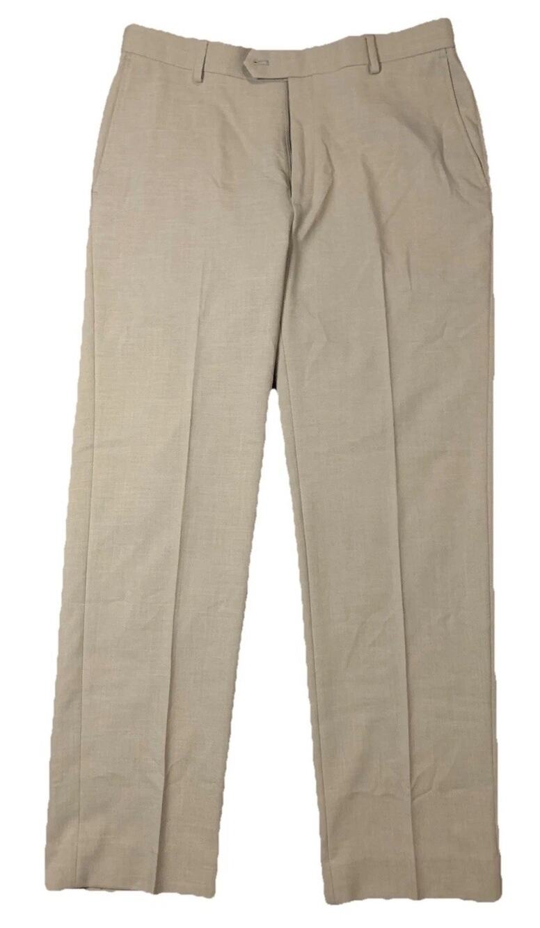 Saddlebred Comfort Flex Mens Pants 36x32 Tan Pleated NWT